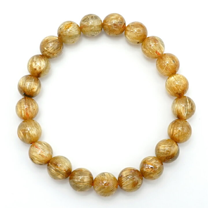 楽天市場】ゴールドルチルクォーツ キャッツアイ ブレスレット 約9mm  