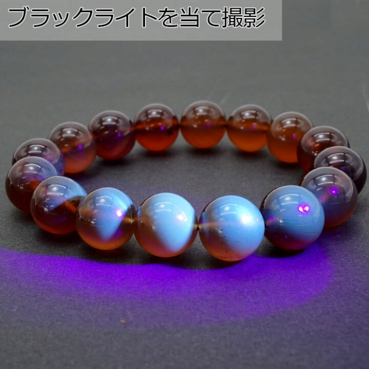 楽天市場】【 一点もの 】 ブルーアンバー 12mm ブレスレット 