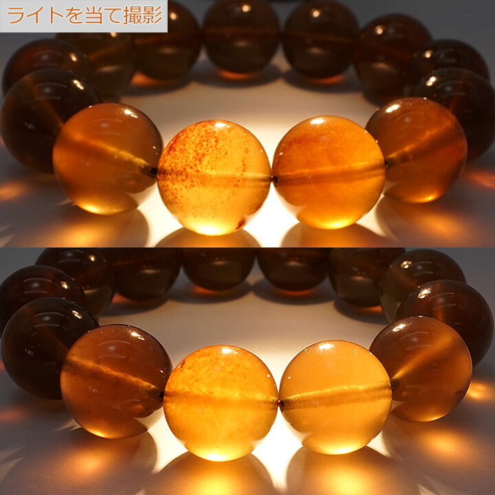 楽天市場】【 一点もの 】 ブルーアンバー 16mm ブレスレット 