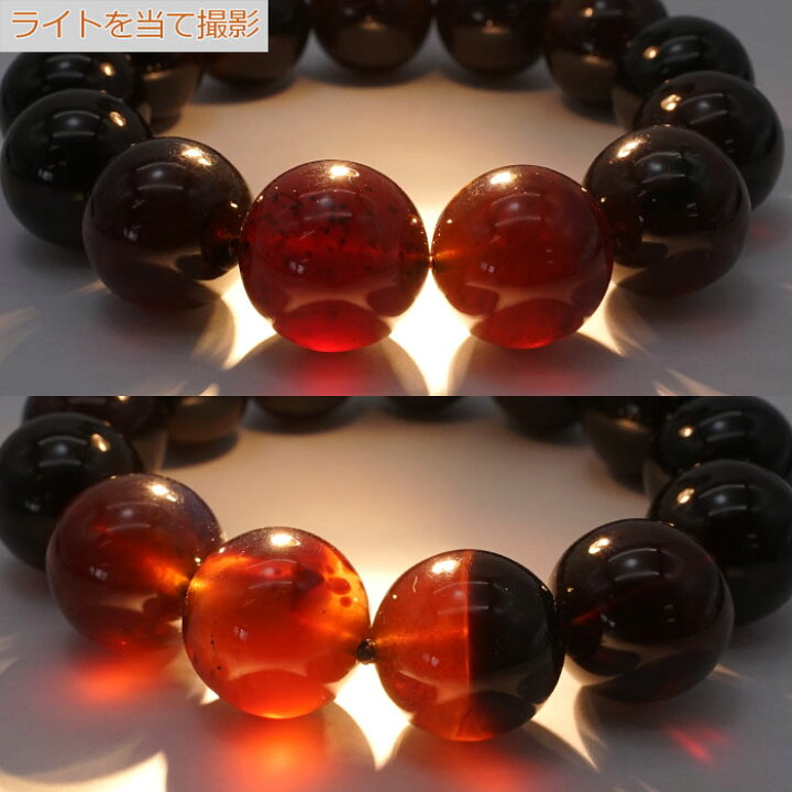 楽天市場】【 一点もの 】 ブルーアンバー 16mm ブレスレット 