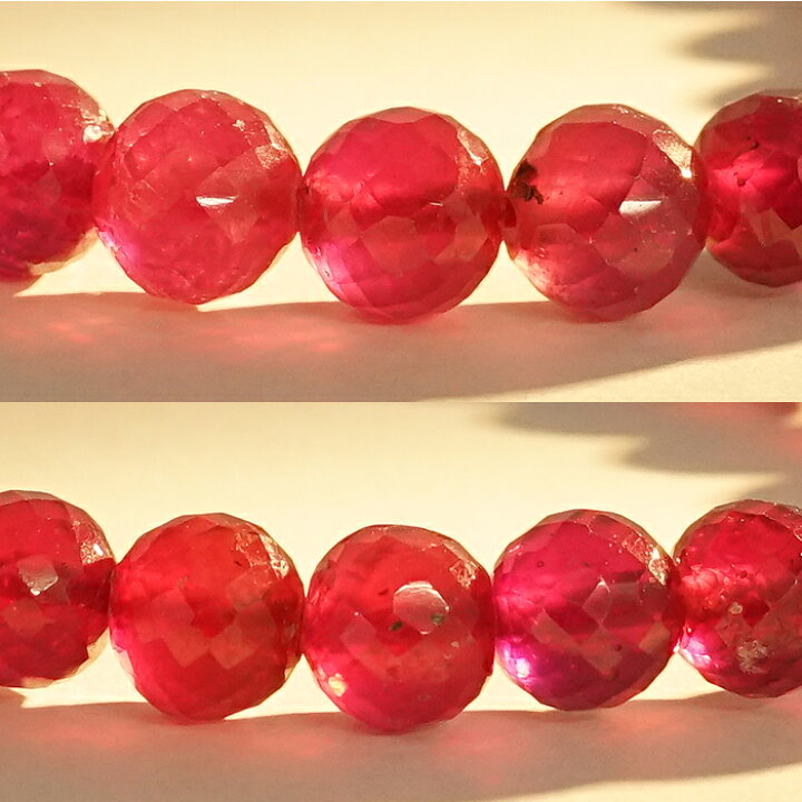 楽天市場】【 一点もの 】ルビー カット ブレスレット Ruby ブレス 7mm 