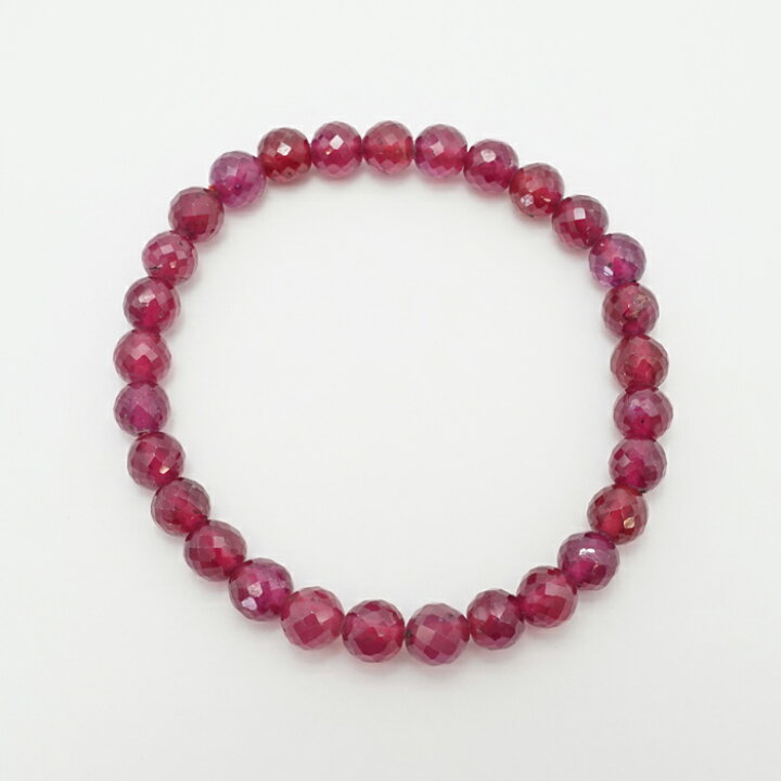 楽天市場】【 一点もの 】ルビー カット ブレスレット Ruby ブレス 7mm 