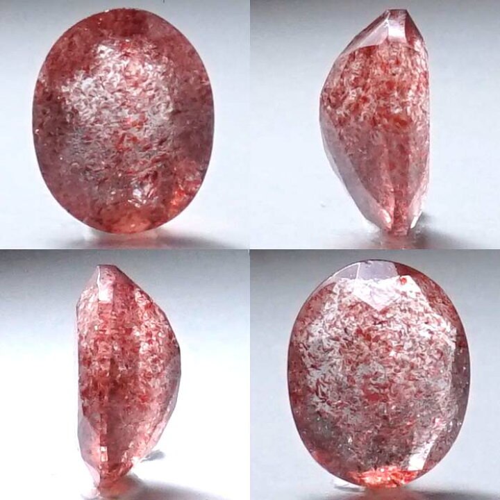 楽天市場】【一点物】ストロベリークォーツ ルース 3.3ct オーバル 