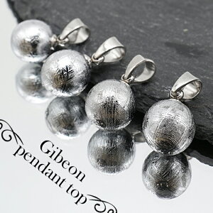 ギベオン 8mm ペンダントトップ 丸型 ナミビア産 ステンレス Gibeon 日本製 隕石アクセサリー 鉄隕石 宇宙 聖石 神秘的 天然石 パワーストーン カラーストーン