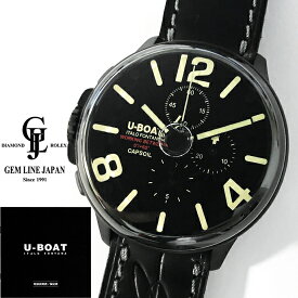 新品 正規輸入品 ギャラ付 ユーボート カプソイル クロノ DLC 8109 メンズ クォーツ 腕時計