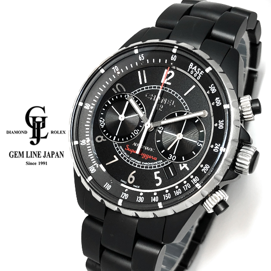 【中古】シャネル J12 スーパーレッジェーラ H3409 マット黒セラミック メンズ 自動巻 腕時計 | 宝石流通ジェムラインジャパン