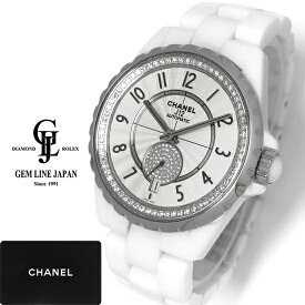 【中古】美品 ギャラ付 シャネル J12 365 H3841 白セラミック ボーイズ 自動巻 腕時計