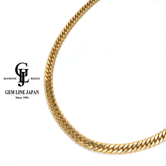 6-Sided Cut Yellow Gold Double SALE 59%OFF Necklace 80gUP 中古 6面 K18検定マーク付 ダブル ネックレス 【好評にて期間延長】 61.5cm 80.58g 喜平