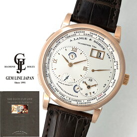 【中古】ランゲ&ゾーネ A. LANGE & SOHNE ランゲ1 タイムゾーン 116.032/LS1164AD PG/革 美品 ギャラ付 メンズ 手巻 時計