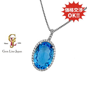 �y�V�i�zPt900/Pt850 �u���[�g�p�[�Y 15.44ct �_�C�������h 0.47ct �l�b�N���X