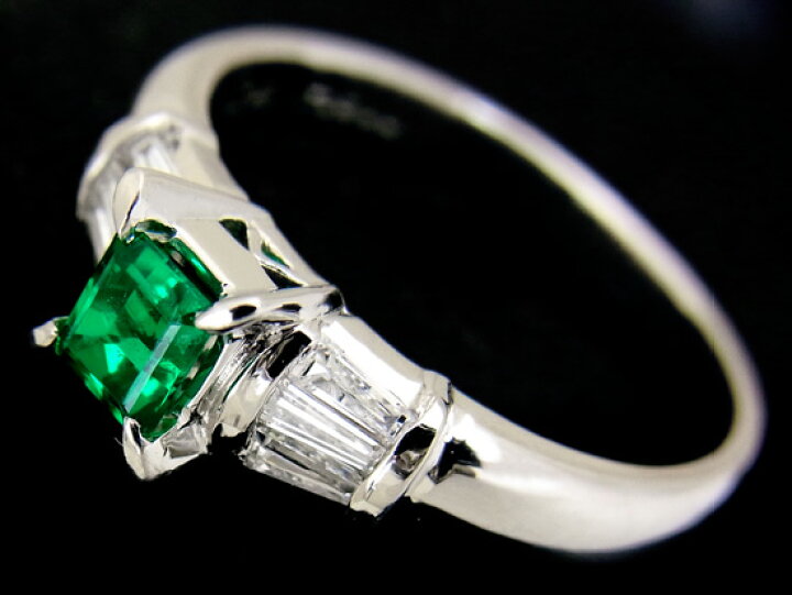 楽天市場】鮮やか濃厚エメラルド0.24ct ダイヤ0.16ct Pt900リング 