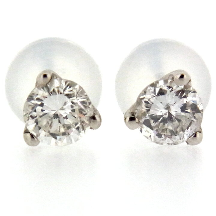 楽天市場】キラキラ煌めく一粒ダイヤモンド計0.64ct Pt900ピアス【新品  