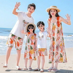 親子 ペアtシャツ 親子 ペアルック 親子コーデ キッズ 男の子 女の子 半袖tシャツ ショートパンツ ワンピース セットアップ 親子服 花柄ワンピース 上下セット 子供服 パパ ママ 春夏 海 旅行