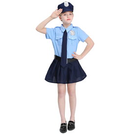 5点セット ハロウィン コスプレ 衣装 子供 ポリス 警察官 キッズ ポリス 警察制服 ハロウィン仮装 コスチューム ワンピース ハロウィーン衣装 可愛い