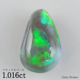 【全品ポイント10倍以上！さらにクーポン配布中！】 ブラックオパール 1.016ct ルース 裸石 宝石 イエロー グリーン レッド オレンジ ブラック オパール オーストラリア産 プレゼント 誕生石 10月 オリジナル ジュエリー コレクション
