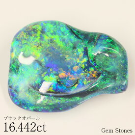 【全品ポイント10倍以上！さらにクーポン配布中！】 高品質 ブラックオパール 16.442ct ルース 宝石 裸石 オパール ブラック グリーン オレンジ ジュエリー オリジナル 制作 コレクション 誕生石 10月 記念 お守り 誕生日