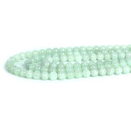 ○1連販売○翡翠（ミャンマージェイド）【丸玉】6mm【天然石 ビーズ パワーストーン】