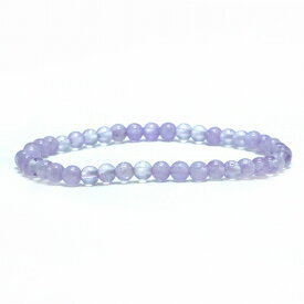 ラベンダーアメジスト【丸玉】4mm 数珠 天然石 ブレスレット パワーストーン ブレス お守り 選べるサイズ