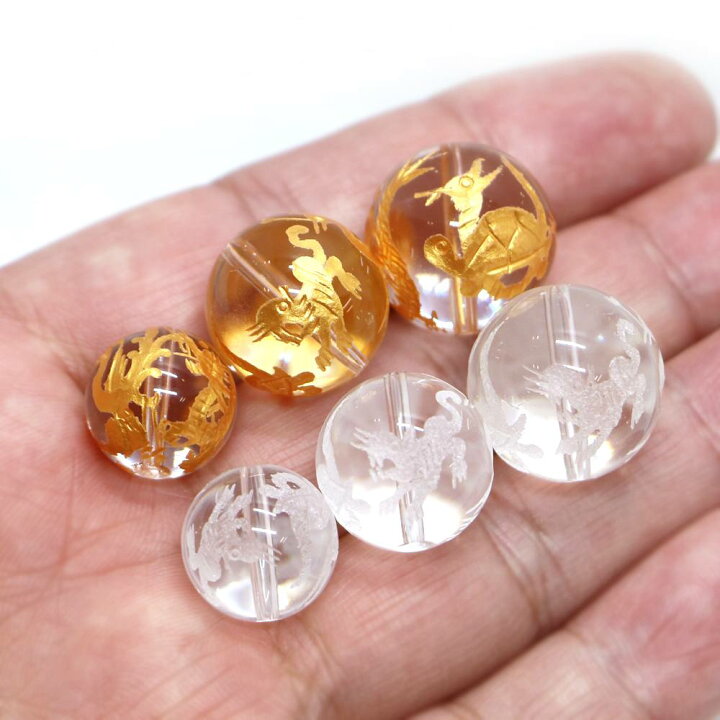 楽天市場】四神水晶18mm 四神相応彫球【風水・青龍・白虎・朱雀 