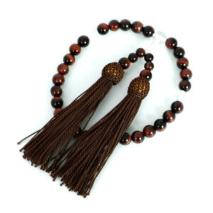 数珠 女性用 赤虎眼石の数珠 レッドタイガーアイ