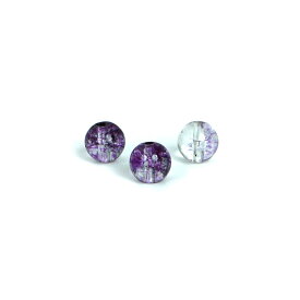 ●5粒売り●クォーツ（染め）パープル【丸玉】8mm【天然石 ビーズ パワーストーン】