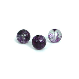 ●5粒売り●クォーツ（染め）パープル【丸玉】10mm【天然石 ビーズ パワーストーン】