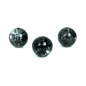 ●5粒売り●クォーツ（染め）ブラック【丸玉】10mm【天然石 ビーズ パワーストーン】