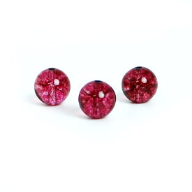 ●1粒売り●クォーツ（染め）レッド【丸玉】10mm【天然石 ビーズ パワーストーン】