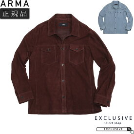 【Winter SALE30】ARMA アルマ DEX レザーシャツアウター ゴートスエード メンズ ジャケット 本革 ラムスエード レザーアウター 秋冬 新作 高級 イタリアブランド
