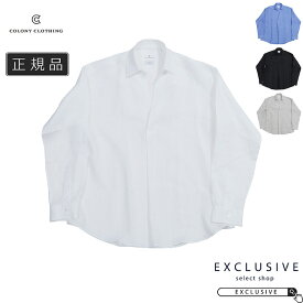 COLONY CLOTHING コロニークロージング プールサイドシャツ リネンシャツ メンズ 長袖 シャツ 春夏 麻 100％ カジュアル リゾート CC2601-SH02-01
