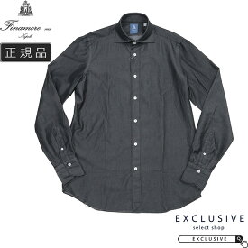Finamore フィナモレSIMONE BALI シモーネ バリ コットン デニム シャツ メンズ 長袖 カジュアルシャツ ドレスシャツ イタリアブランド 高級シャツ おしゃれ 上品 ビジネス カジュアル 秋冬 新作 C0554DBALISM