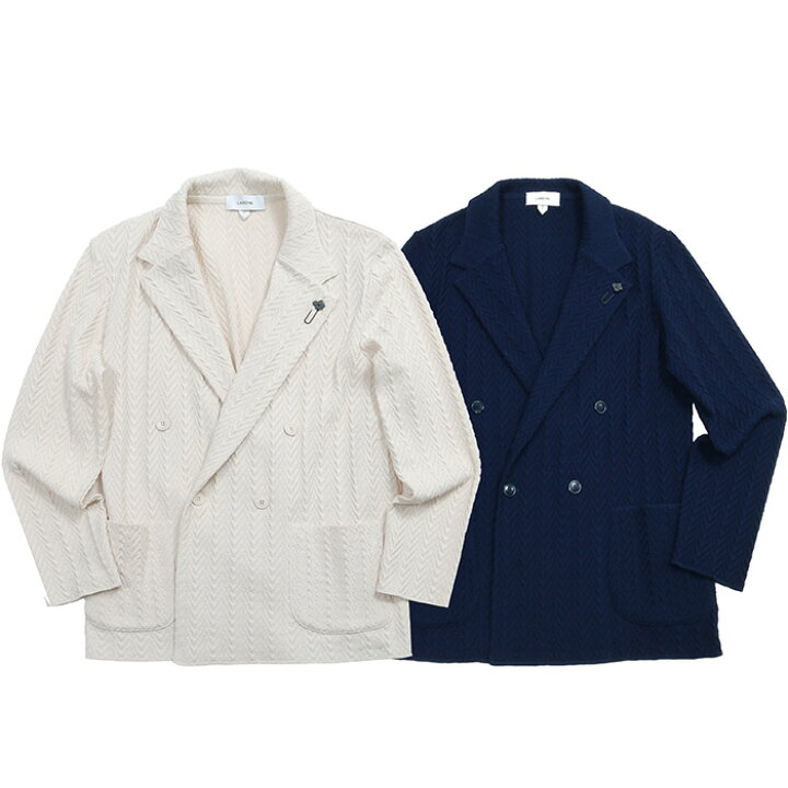楽天市場】【新春SALE 30】LARDINI ラルディーニ 織柄コットンニット 