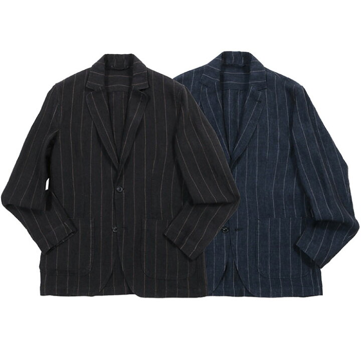 楽天市場】LARDINI ラルディーニ リネンストライプ2Bシャツジャケット 
