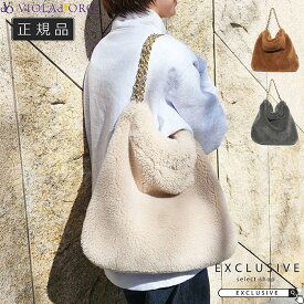 VIOLAd'ORO ヴィオラドーロ エコムートン　チェーンショルダートートMサイズ ELMO / V-8680