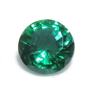 GemKana/ジェムカナ/合成エメラルド/熱水法/約0.4ct/5mmラウンドファセットカット