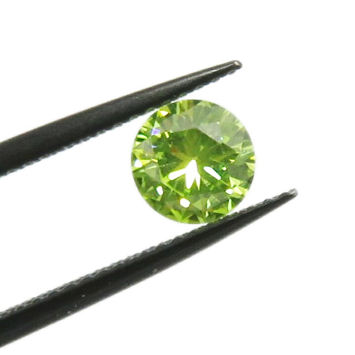 キュービックジルコニアアップルグリーンスターカットビーズ8mm