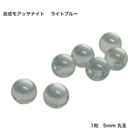 GemKana/ジェムカナ/合成モアッサナイト　ライトブルー/丸玉5mm