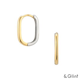 ★20％OFFクーポン配布中★K18 イエローゴールド/ホワイトゴールド ピンクゴールド／ホワイトゴールド　コンビカラー シングルカラーフープピアス プレゼント ギフトアレルギー対応 大人女子 18金