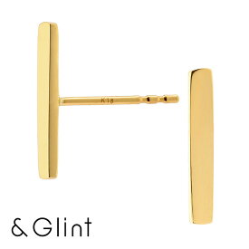 ★20％OFFクーポン配布中★K18 イエローゴールド、ホワイトゴールド バー ピアス スタッドピアス プレゼント ギフト アレルギー対応 おしゃれ カジュアル 上品 18金 人気