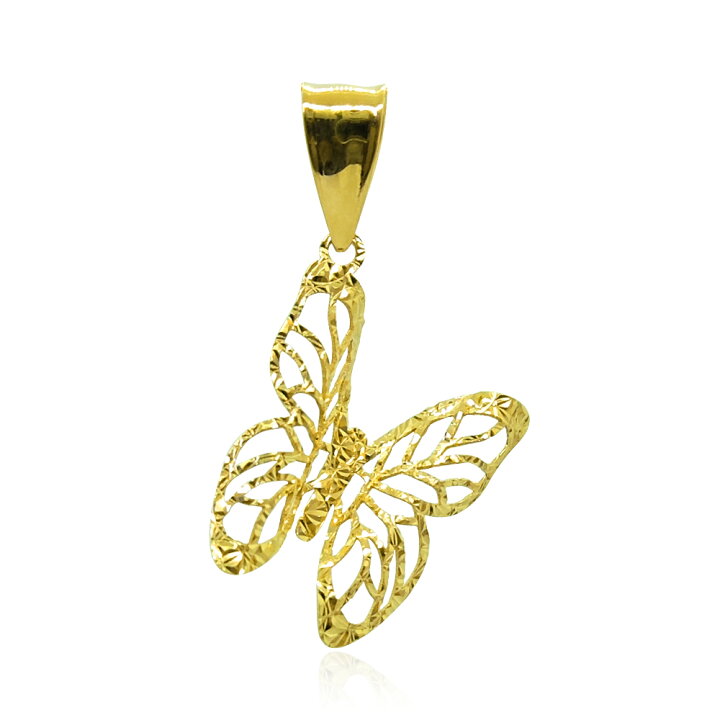 ☆キラキラ✨K18 蝶 バタフライ butterfly 透かし ゴールド※トップ 