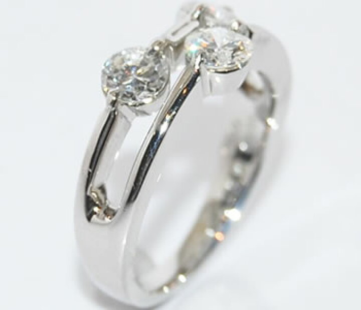 楽天市場】ダイヤモンド-1.003ct トリロジーデザイン pt リング 指輪 