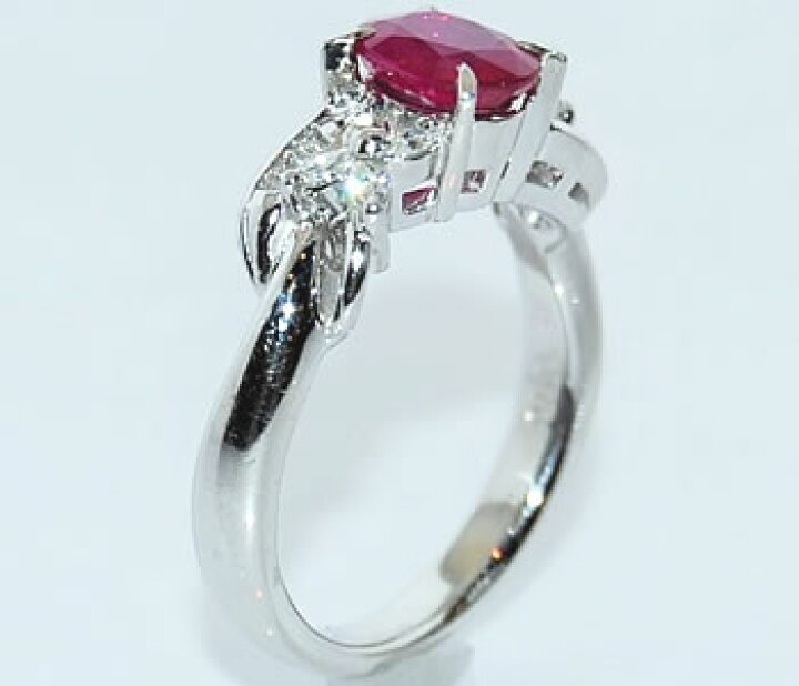楽天市場】ルビー-1.02ct&ダイヤモンド Pt デザイン リング 指輪 