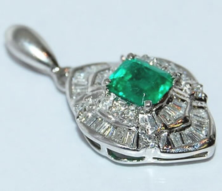 楽天市場】エメラルド-0.54ct&ダイヤモンド 取り巻き レトロ  
