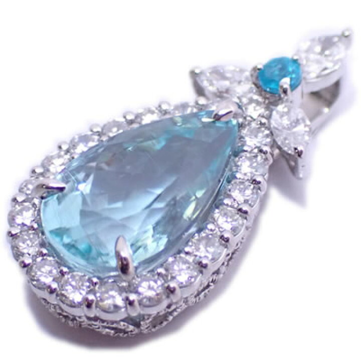 楽天市場】大粒 ペアシェイプ パライバトルマリン-3.400ct&ラウンド 