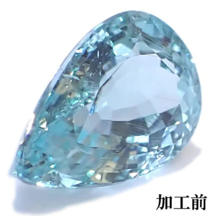 楽天市場】大粒 ペアシェイプ パライバトルマリン-3.400ct&ラウンド 