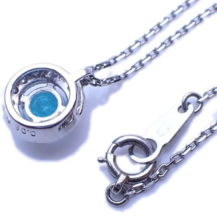 楽天市場】パライバトルマリン-0.388ct ダイヤモンド 取り巻き 