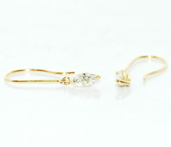 楽天市場】マーキスカット ダイヤモンド-0.385ct シンプルデザイン K18  