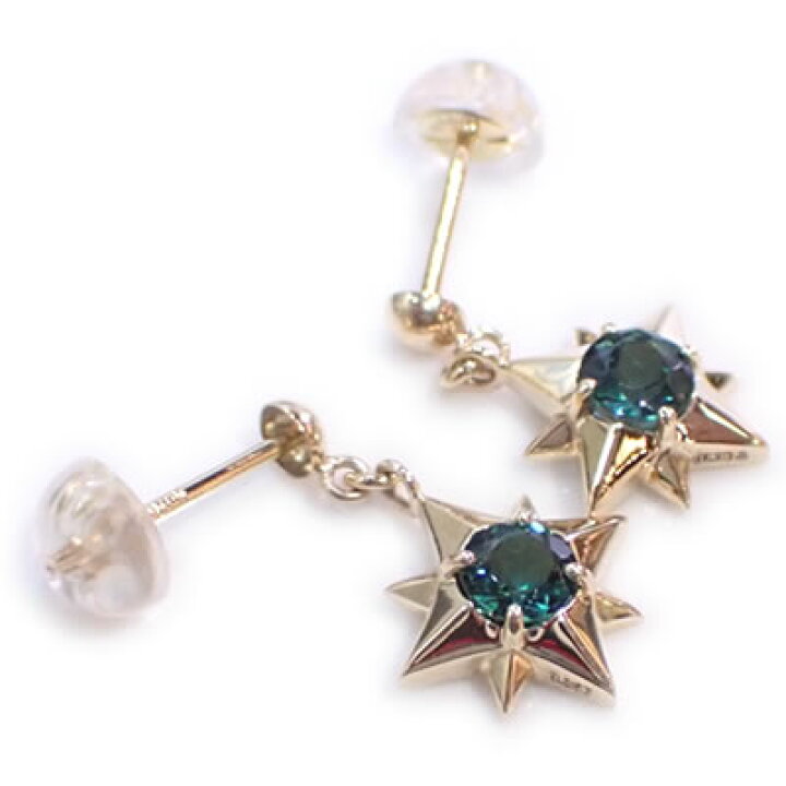 楽天市場】ビリジアングリーン ラウンドカット トルマリン K18 スター  