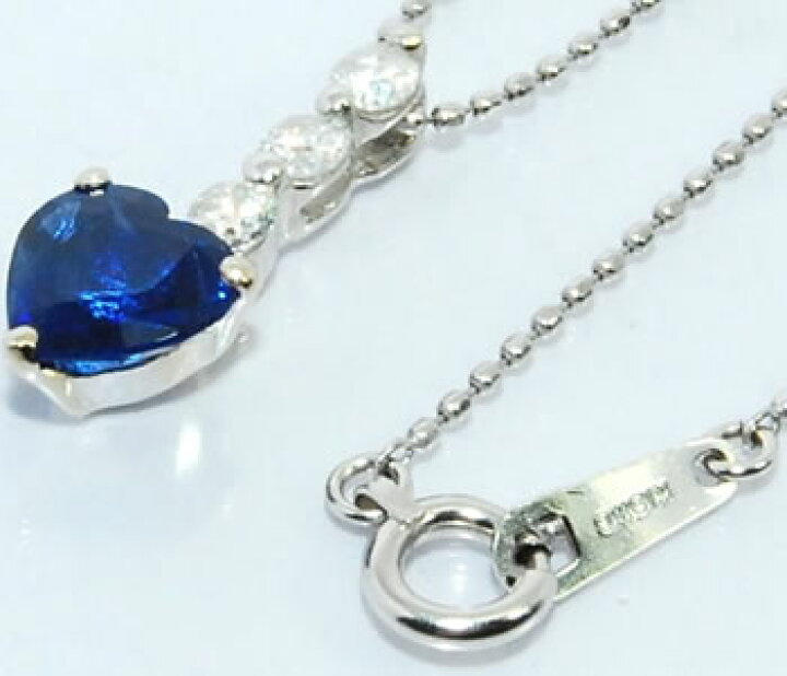 楽天市場】K18WG ハートシェイプカットブルーサファイア-1.12ct＆ 