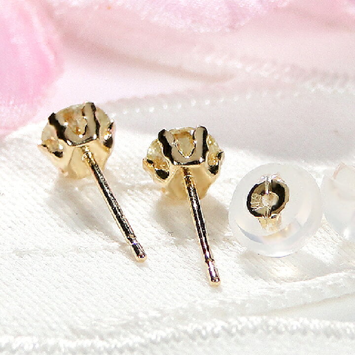 楽天市場】【数量限定】K18YG【0.6ct】一粒ダイヤモンド ピアス 【送料 